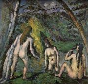 Paul Cezanne Three Women Bathing painting